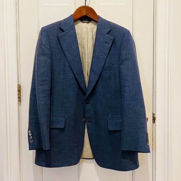 Paul Stuart Woven Wool-Linen Sport Coat Blazer Size 41 R - Picture 2 of 16